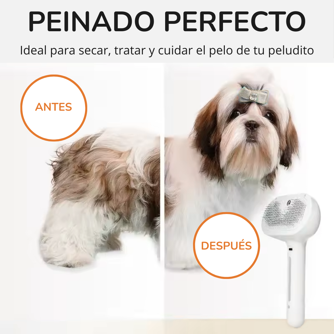 Cepillo Autolimpiante con Vapor Para Mascotas
